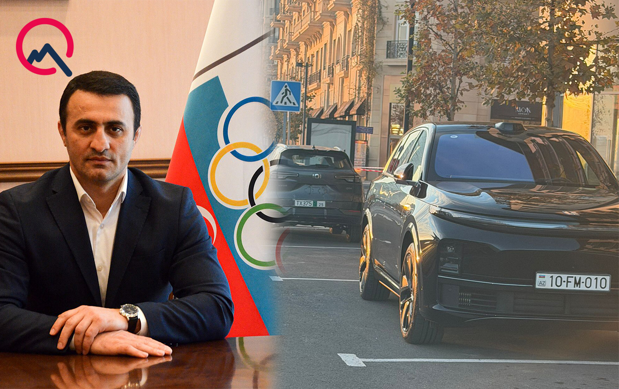 Fərid Mansurov maşını əks istiqamətdə saxladı - Video