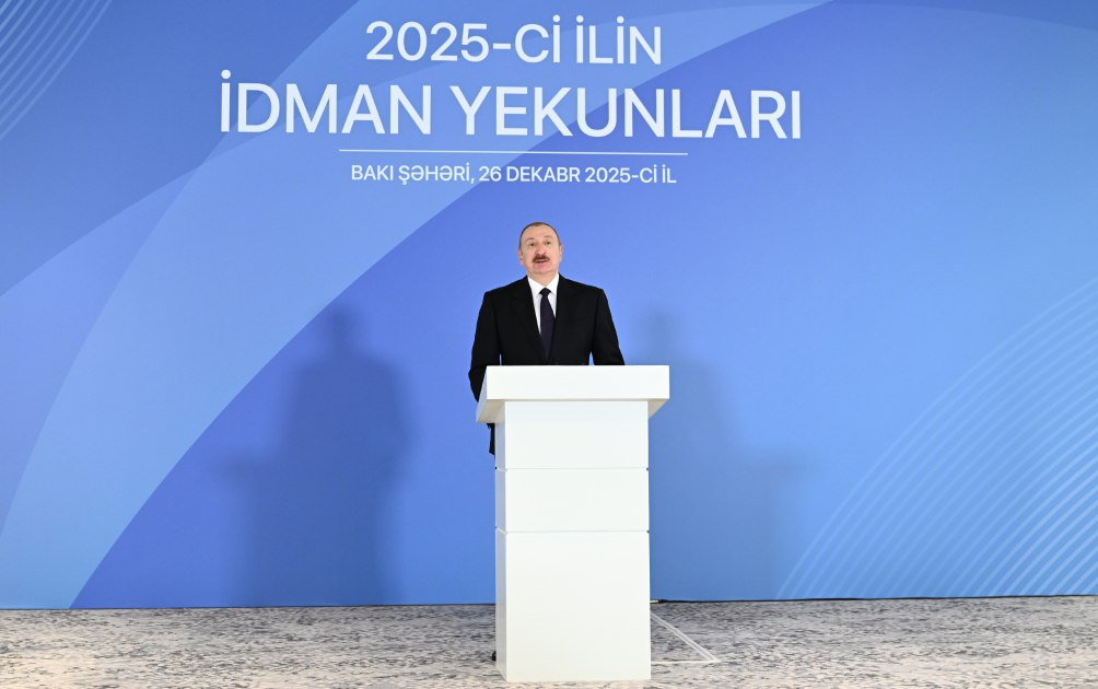 Prezident: "Bayrağımız qalib ölkənin bayrağı kimi beynəlxalq arenalarda qaldırılır&rdquo;