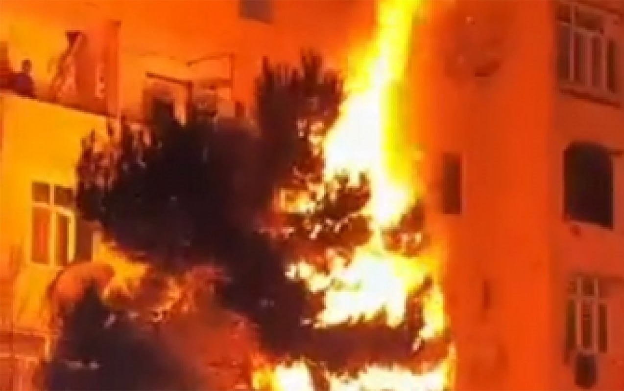 Sumqayıtda bayram gecəsi yanğın &ndash; VİDEO