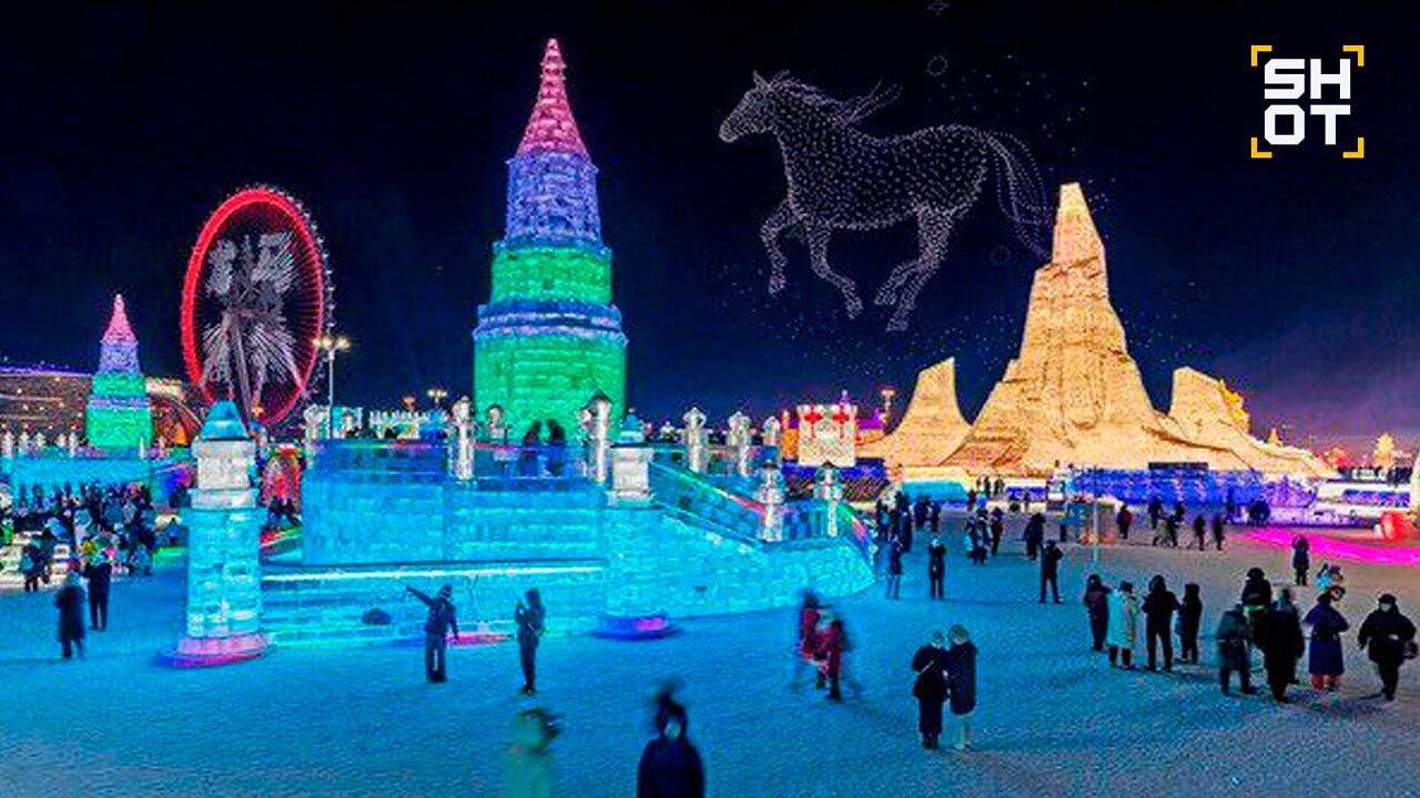 Çində buzdan şəhər inşa edildi - FOTO/VİDEO