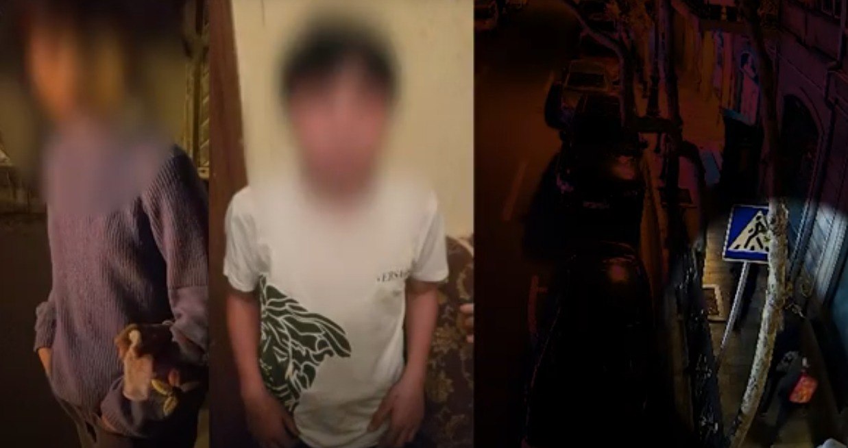 Bakıda azyaşlıları oğurluğa məcbur edən qohumlar həbs edildi &ndash; VİDEO