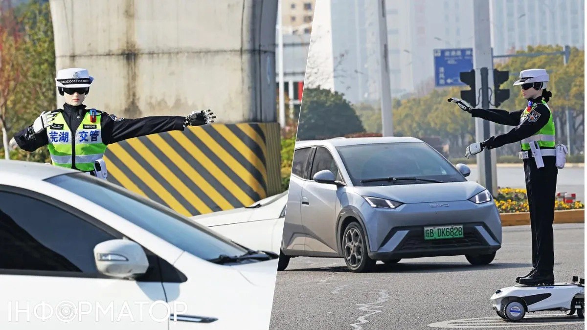 Çində robot YOL POLİSLƏRİ - FOTO