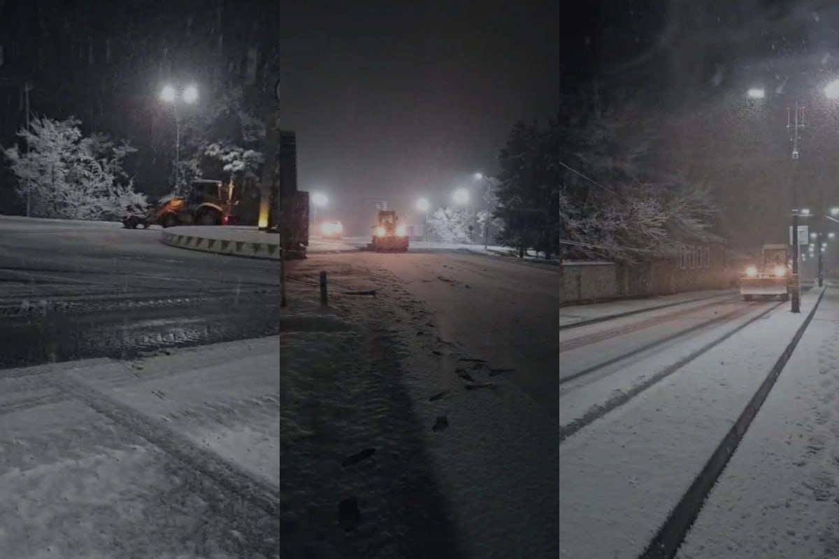 Azərbaycanın şimal-qərb bölgəsinə güclü qar yağır &ndash; VİDEO