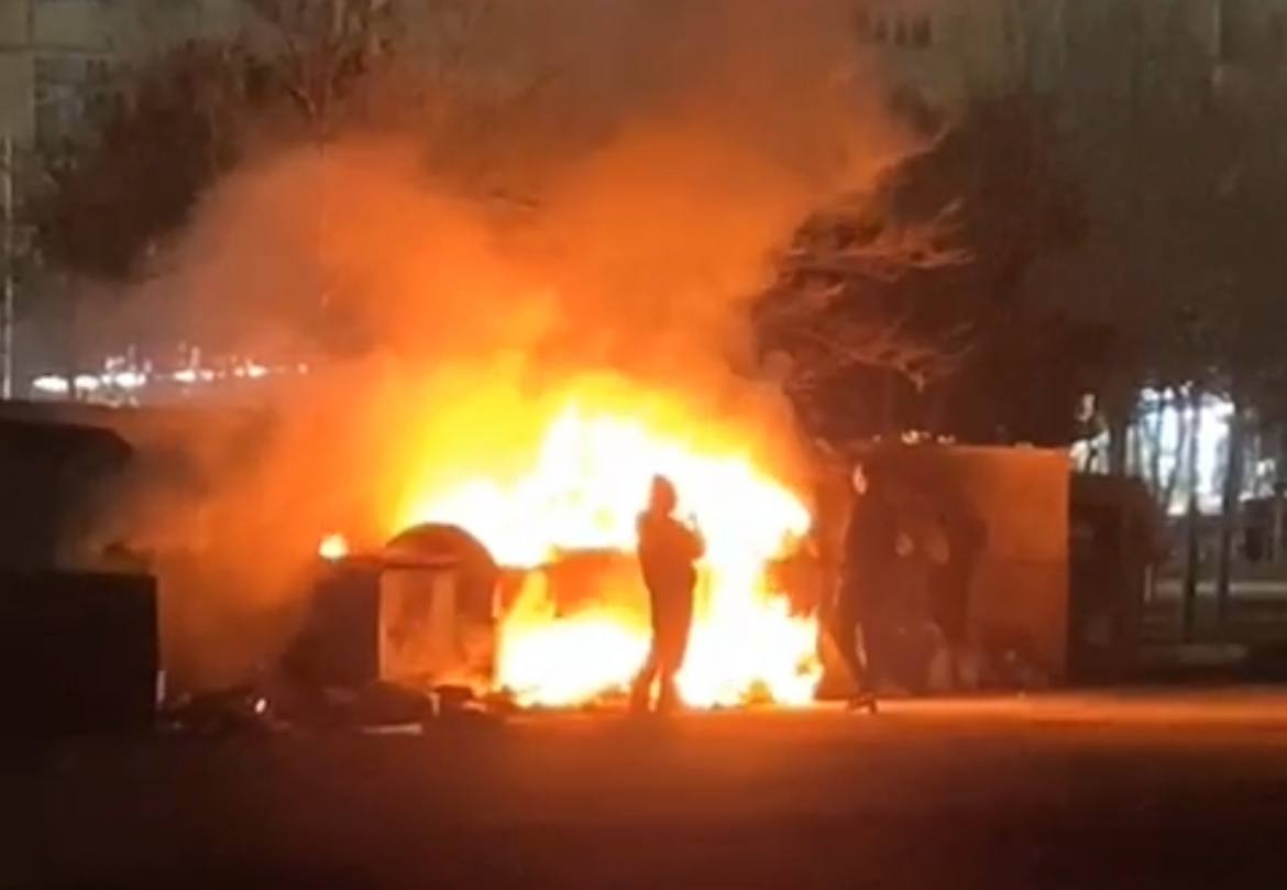 Masazırda güclü yanğın olub - VİDEO