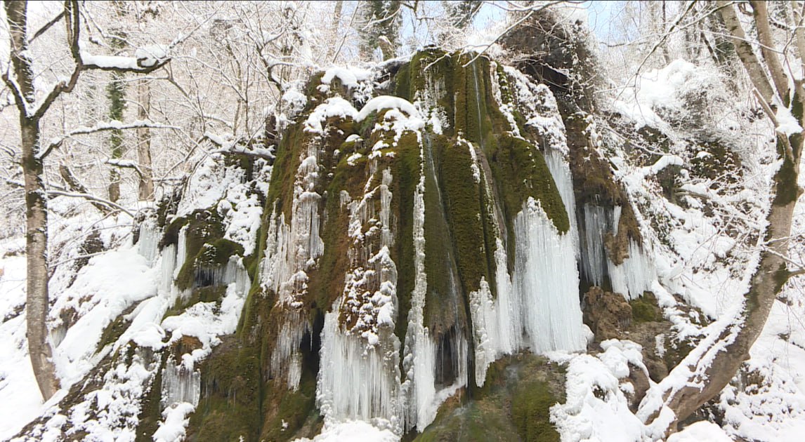 İlisu Milli Parkında qış lövhələri - FOTO