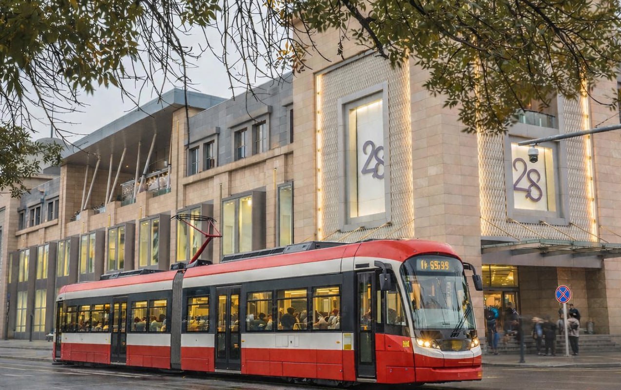 Tramvay “28 Mall”un qabağından keçəcək Tramvay “28 Mall”un qabağından keçəcək