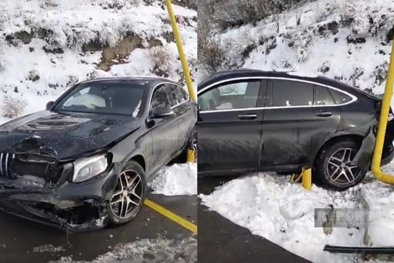 Şahbuzda minik avtomobili qaz xəttinə çırpıldı - Sakinlər qazsız qaldı