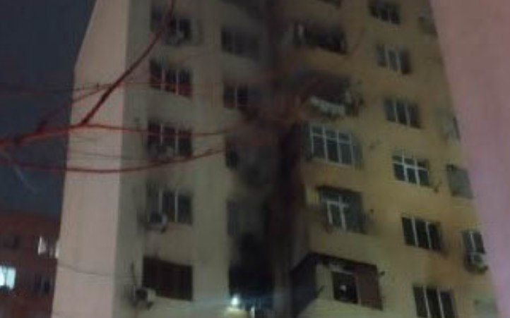 Abşeron Gənclər Şəhərciyində yanğın olub - VİDEO