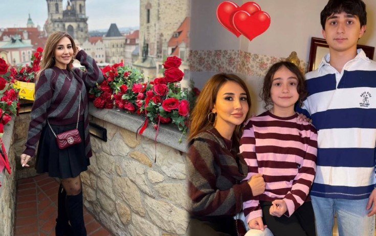 Oğlunun 18 yaşını Praqada qeyd etdi - FOTO