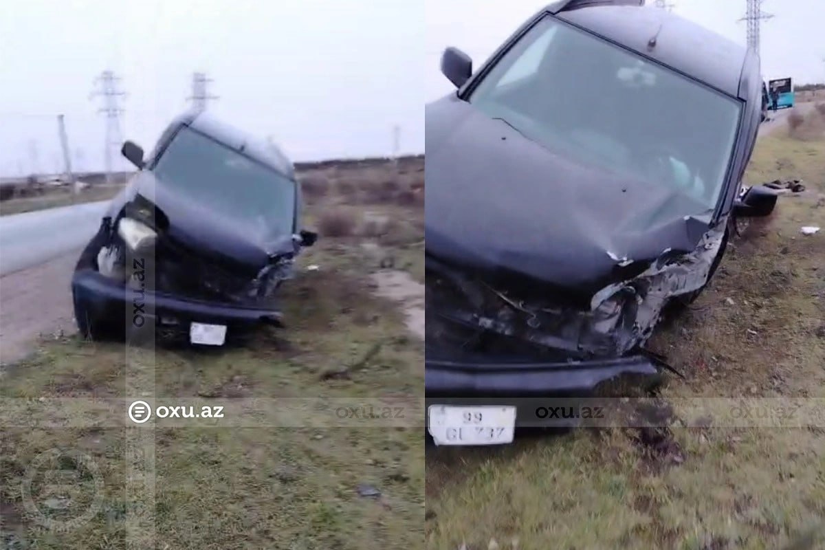 Bakıda nasaz avtomobil marşrut avtobusu ilə toqquşdu &ndash; VİDEO