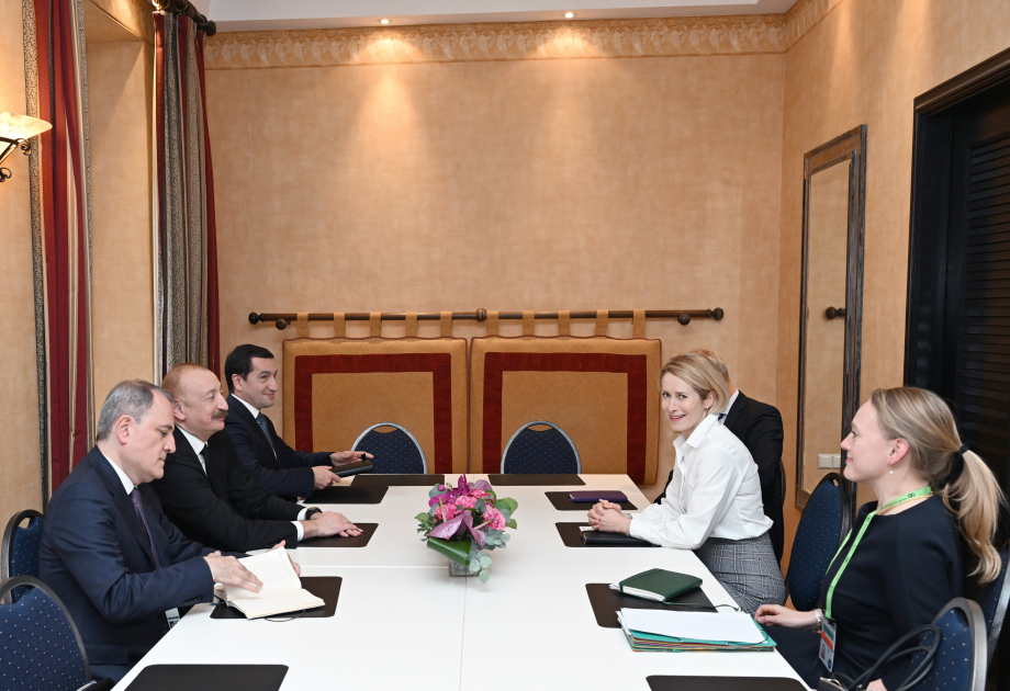 İlham Əliyev Münxendə Kaya Kallasla görüşüb - FOTO/VİDEO