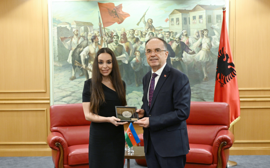Leyla Əliyeva Albaniya Prezidenti ilə görüşdü &ndash; FOTO