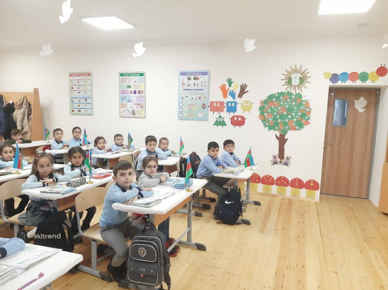 Bu rayonda yenidən qurulan orta məktəb - FOTO