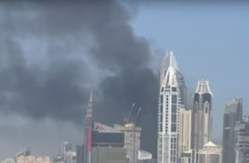 Dubayda partlayışlar - İnsanlar Bürc Xəlifədən təxliyə edilir - VİDEO