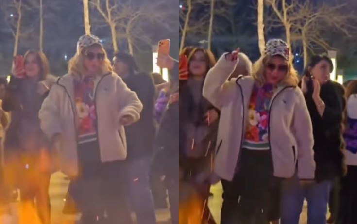 Brilliant Dadaşovanın tonqal ətrafında rəqsi – VİDEO Brilliant Dadaşovanın tonqal ətrafında rəqsi – VİDEO