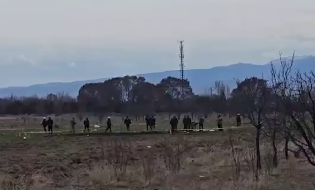 Naxçıvanda məktəb yaxınlığına düşən PUA-nın VİDEOSU