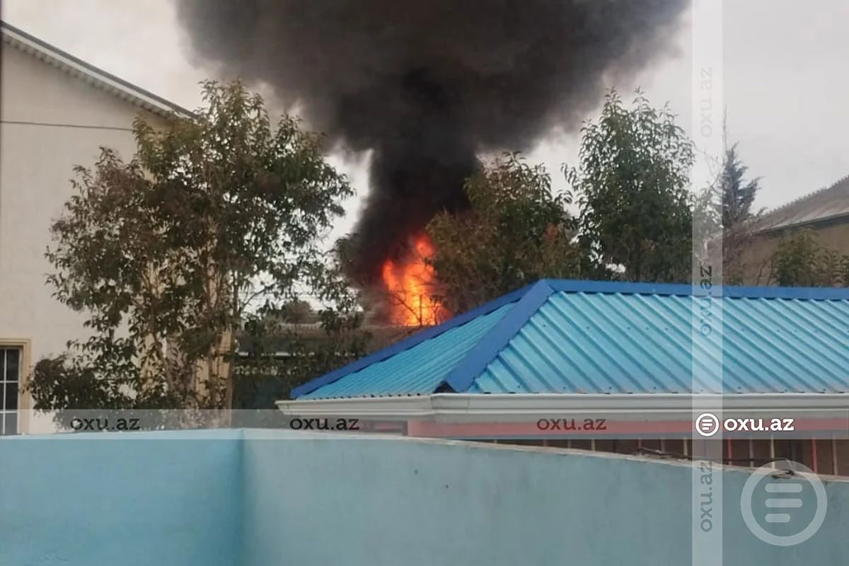 Mehdiabad qəsəbəsində güclü YANĞIN BAŞLAYIB - VİDEO