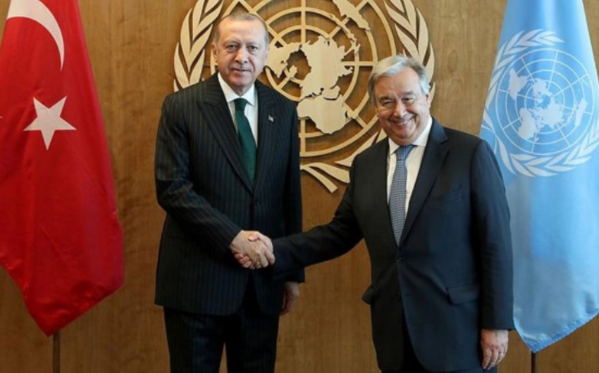 Ərdoğan Quterreşə Atatürk Beynəlxalq Sülh Mükafatı təqdim edəcək