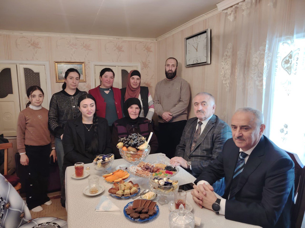 Qusarda nəvəsi də şəhid olan şəhidin ailəsi ziyarət edildi - FOTO