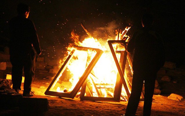 Mingəçevirdə bayram tonqalı yanğına səbəb oldu - ÖZƏL/VİDEO