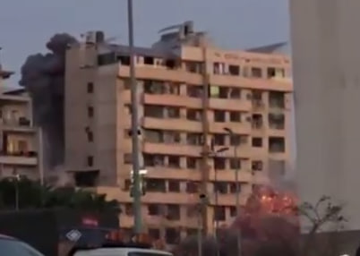 İsrail Beyrutun mərkəzində yaşayış binasını dağıtdı &ndash; VİDEO