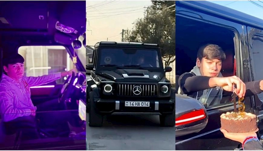 Atasının "Galenvagen"ində ad gününü qeyd edən azyaşlı tapıldı &mdash; Atası cərimələndi