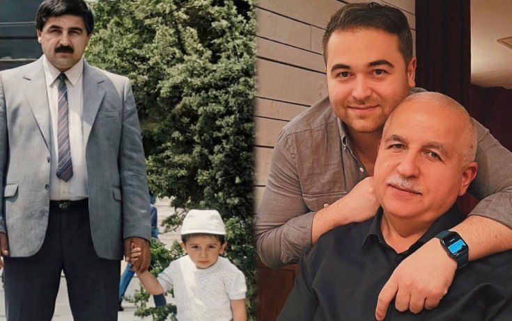 Atasını belə təbrik etdi - Fotolar Atasını belə təbrik etdi - Fotolar