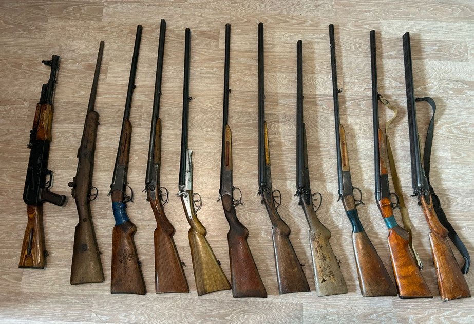 Ötən gün aşkarlanan silah-sursatın SAYI Ötən gün aşkarlanan silah-sursatın SAYI