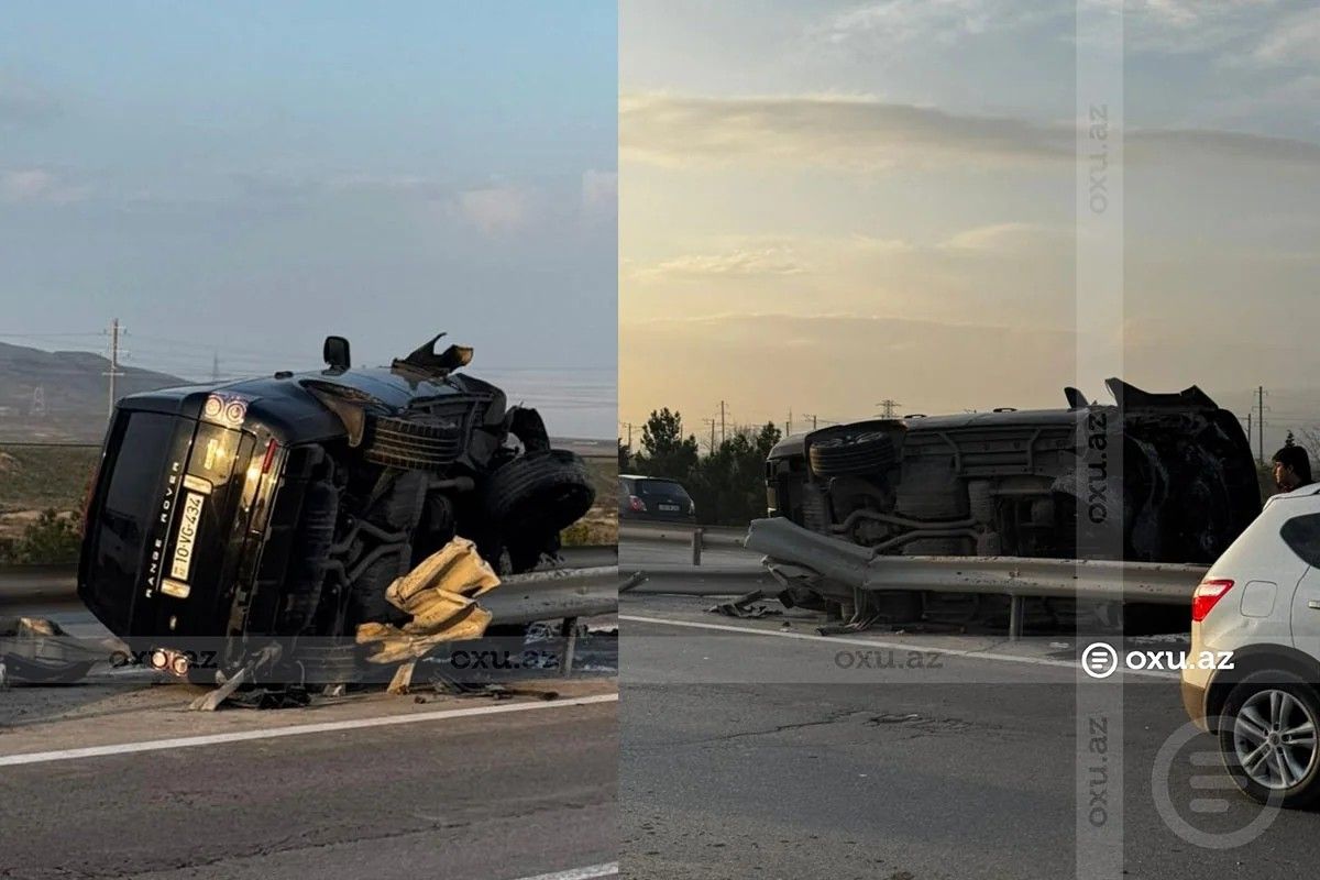 Bakı-Qazax yolunda qəza: Qadın sürücünün idarə etdiyi "Range Rover" aşdı - FOTO/VİDEO Bakı-Qazax yolunda qəza: Qadın sürücünün idarə etdiyi "Range Rover" aşdı - FOTO/VİDEO