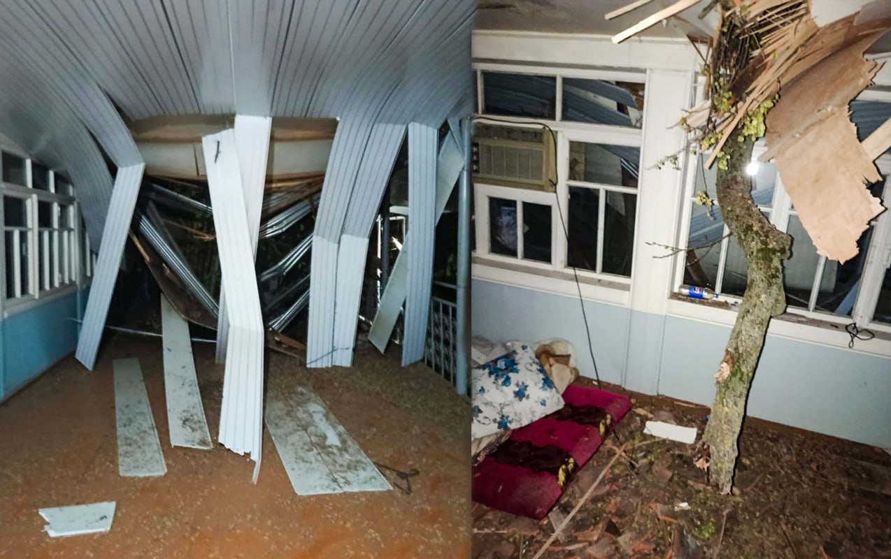 Ağac evin üstünə aşdı: &ldquo;Elə bildik, raket düşdü&rdquo; - FOTO