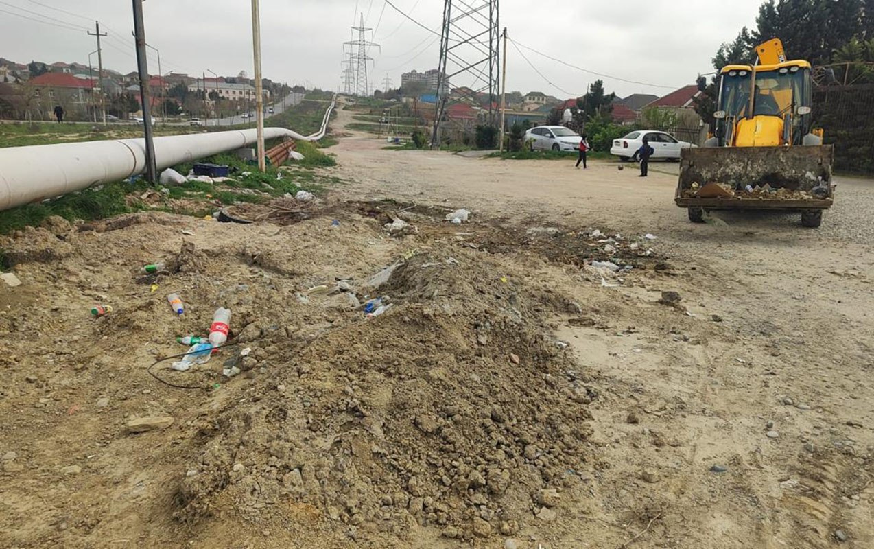 Abşeronda yağışın yaratdığı fəsadlar belə aradan qaldırılır - FOTO