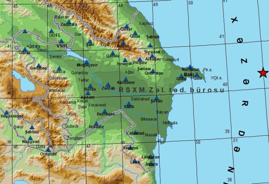 Xəzərdə zəlzələ oldu Xəzərdə zəlzələ oldu