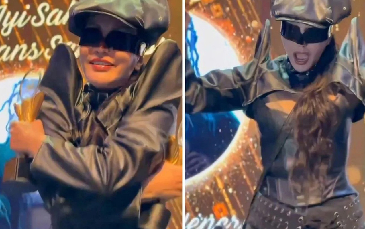 Aldığı mükafatı elə səhnədəcə sındırdı - Video