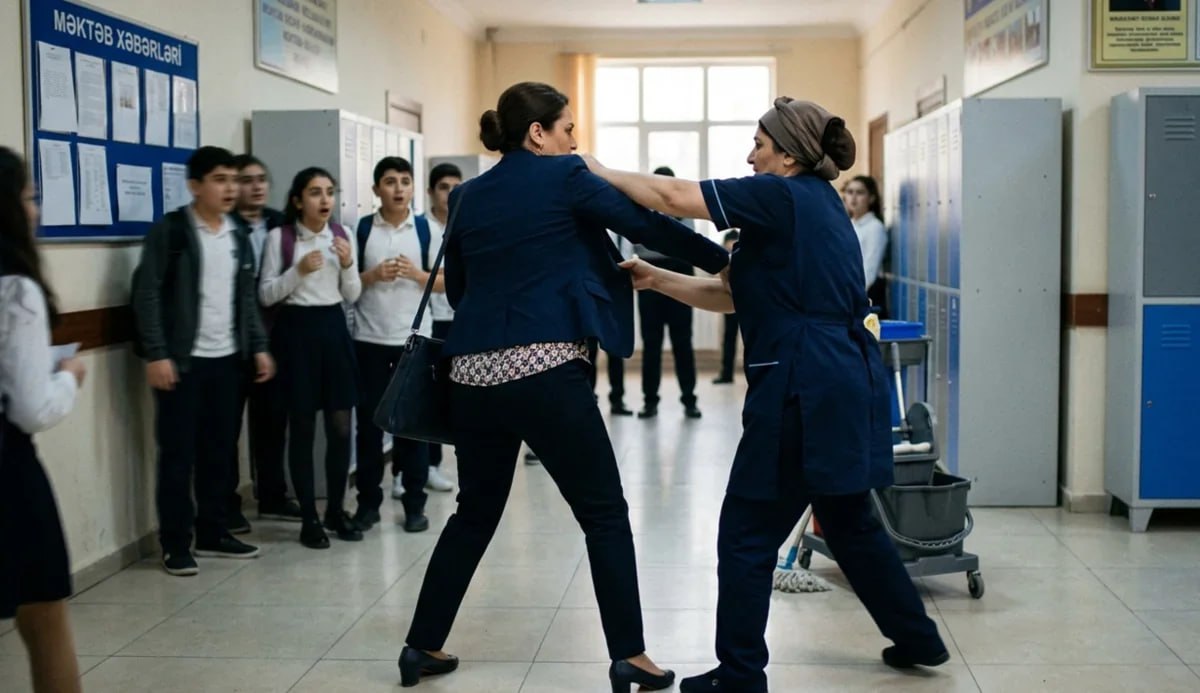 Ağdamda məktəb direktoru ilə xadimənin DAVA ETMƏSİNİN səbəbi bilindi