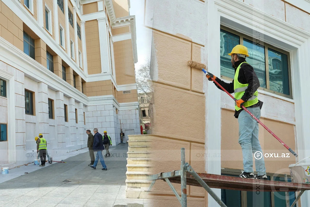 Nizami Kino Mərkəzinin divarları əvvəlki görkəminə qaytarıldı &ndash; FOTO/VİDEO