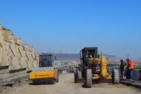 Sürüşmə təhlükəsinin yarandığı Bibiheybət yolunda SON DURUM &ndash; VİDEO