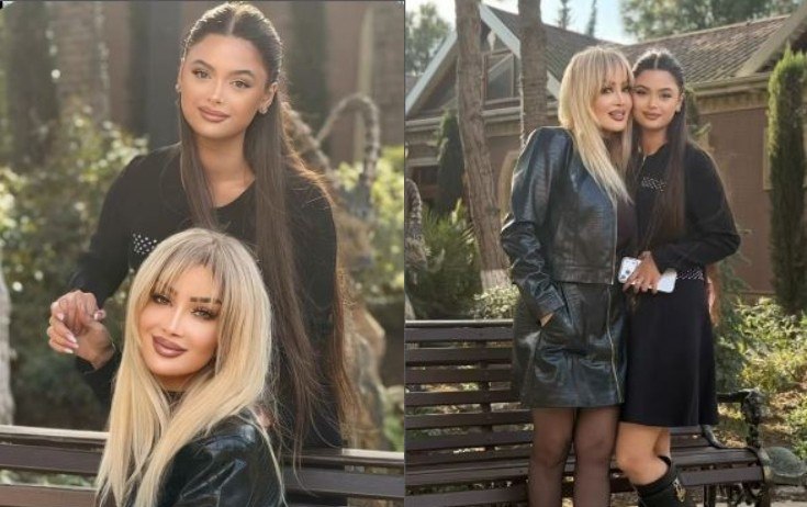 Məleykə Əsədova qızı ilə obyektiv qarşısına keçdi - VİDEO