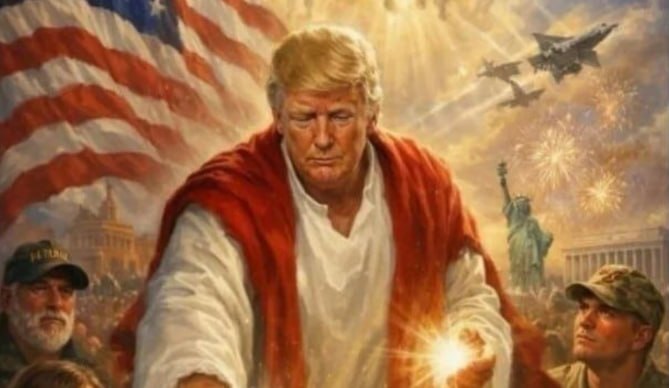 Tramp İsa Məsih obrazında təsvir olunduğu şəkli paylaşdı &ndash; FOTO