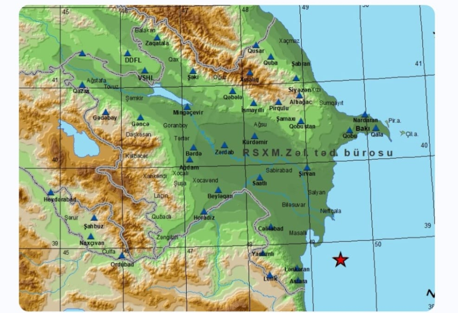 SON DƏQİQƏ: Xəzər dənizində yenə zəlzələ oldu SON DƏQİQƏ: Xəzər dənizində yenə zəlzələ oldu