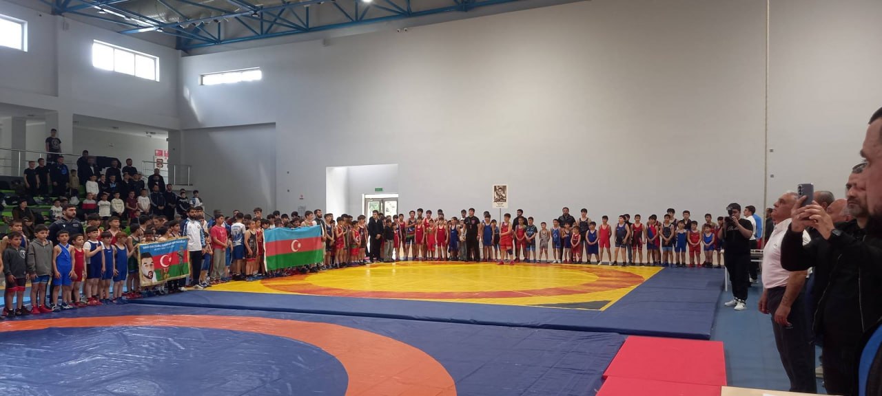 Şəkidə şəhidin şərəfinə güləş turniri keçirilib - FOTO