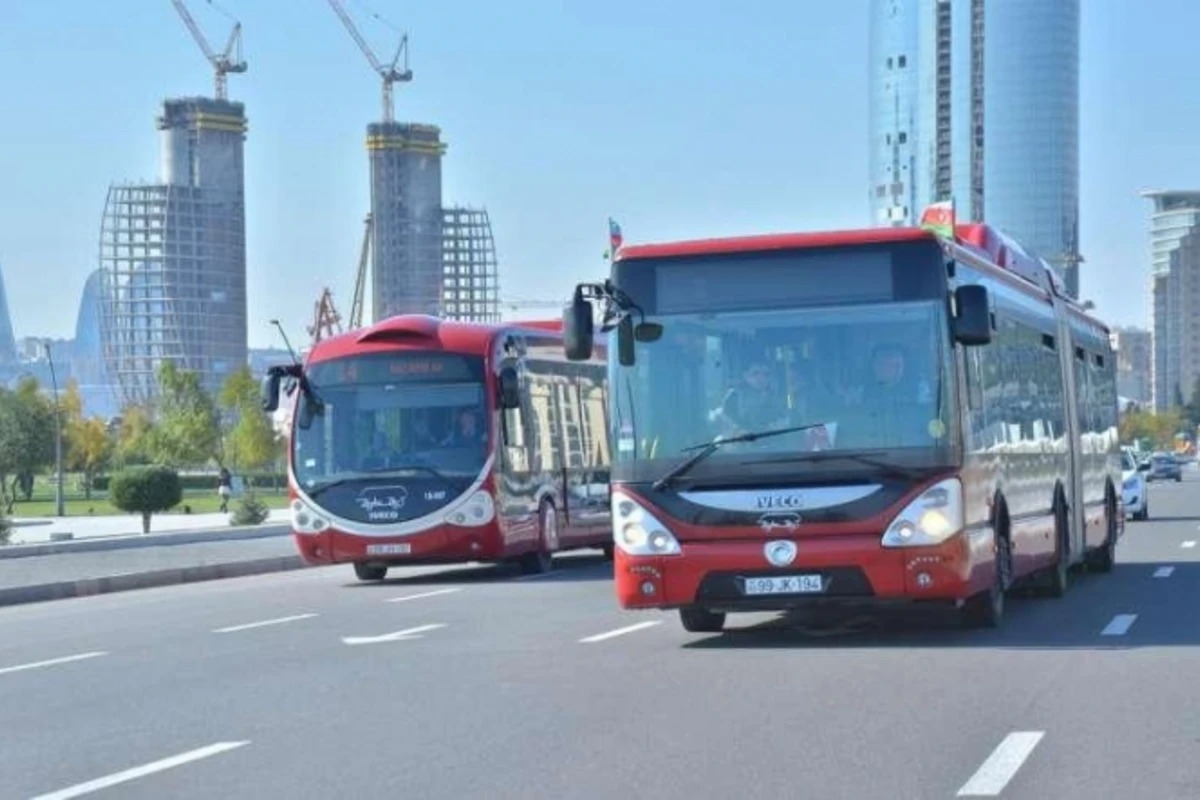 Bakıda xətlərə əlavə AVTOBUSLAR buraxıldı