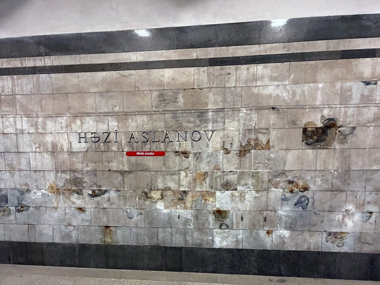 &ldquo;Həzi Aslanov&rdquo; stansiyasındakı su sızmaları ilə bağlı RƏSMİ AÇIQLAMA &ndash; FOTO