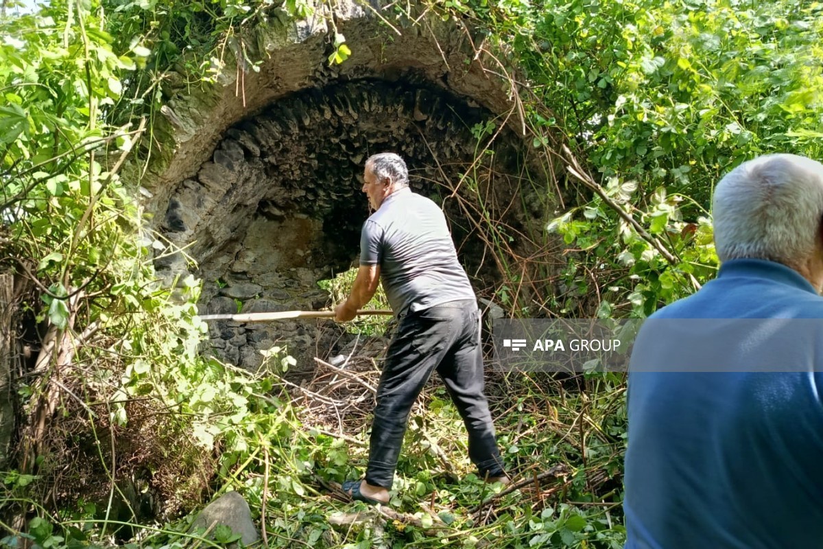 Balakəndə fındıq bağında tarixi abidə tapılıb - FOTO
