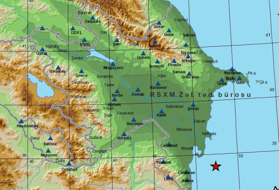 Xəzərdə zəlzələ oldu