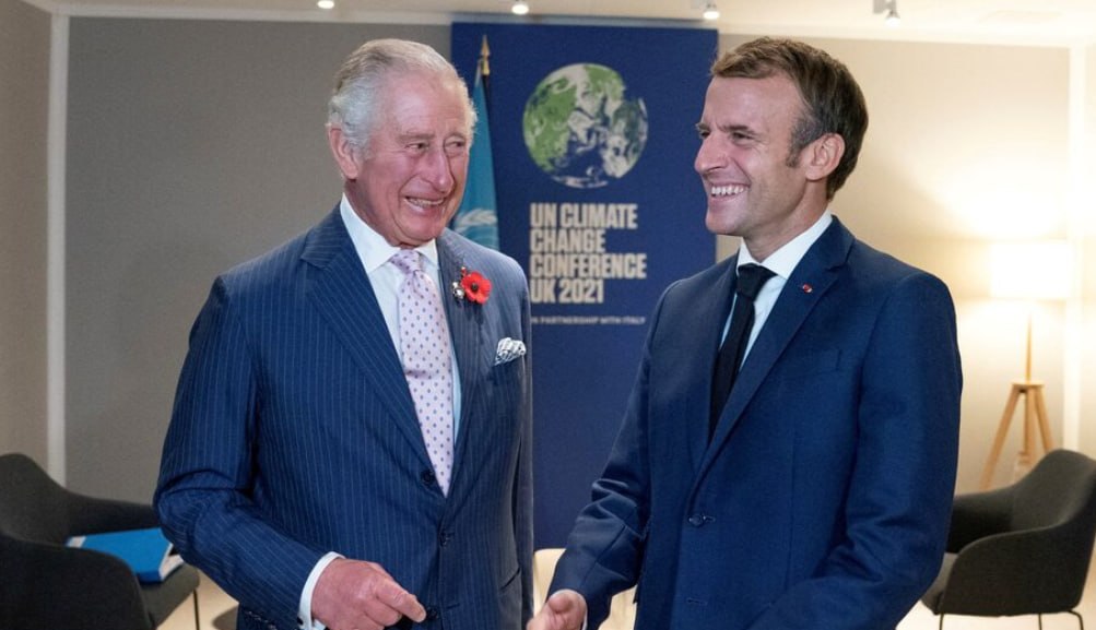 Kral Çarlzın fransız dili ilə bağlı zarafatına Makrondan REAKSİYA &ndash; FOTO