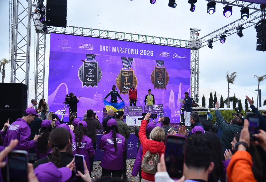 &ldquo;Bakı Marafonu 2026&rdquo;ın qaliblərinə mükafatı Leyla Əliyeva təqdim etdi