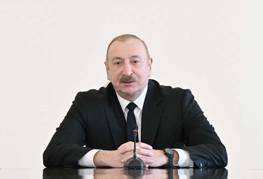 İlham Əliyev İrəvandakı tədbirdə videobağlantı formatında çıxış edib - VİDEO