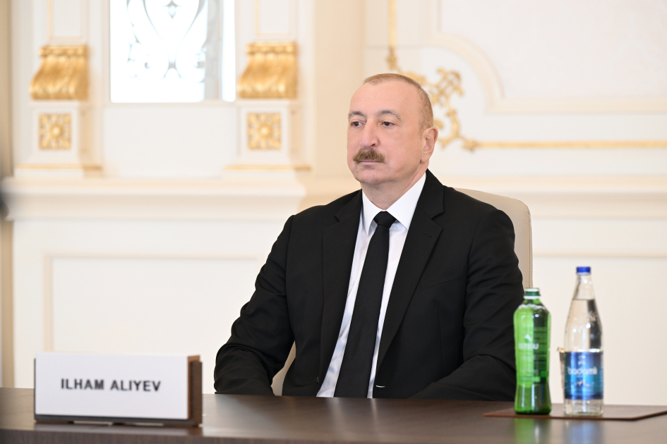 İlham Əliyev İrəvandakı tədbirdə videobağlantı formatında çıxış edib -FOTO/VİDEO