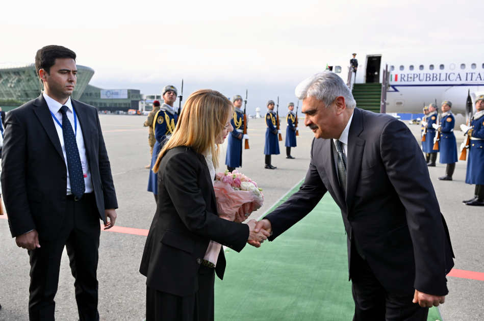 İtaliyanın Baş naziri Corcia Meloni Azərbaycana səfərə gəlib - FOTO