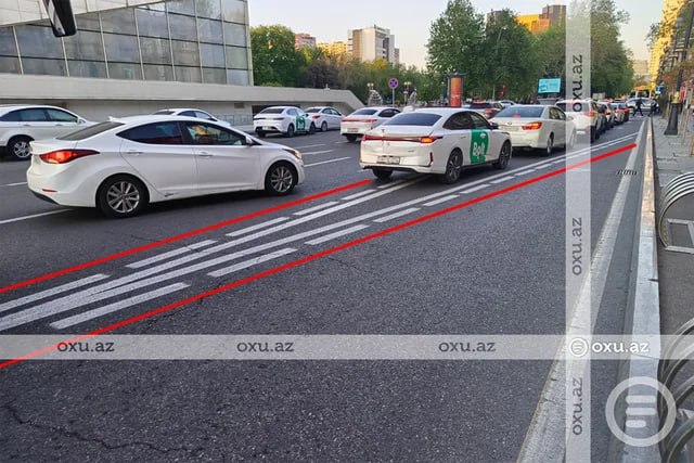 Bakıda avtobus zolaqlarında çəkilən yeni xətlər NƏYİ İFADƏ EDİR? - VİDEO - FOTO